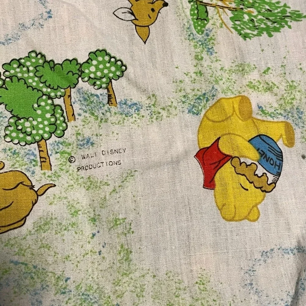 Vintage Winnie the Pooh Handmade Crib Sheet Walt Disney Fabric Nursery Piglet